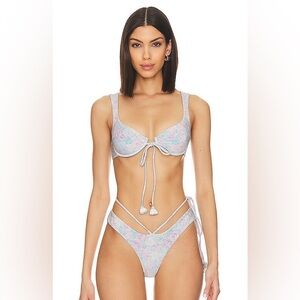 For Love & Lemons Pastel Shimmer Bikini Set